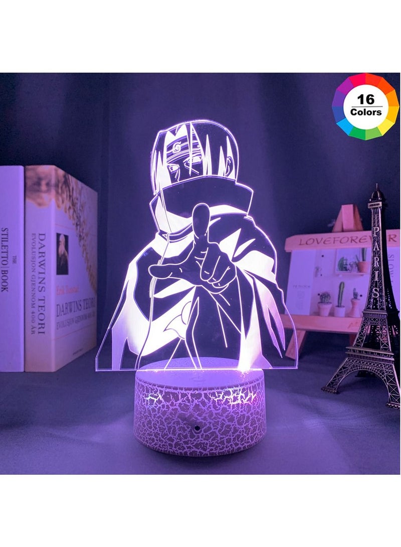 HOMESTAR 16-color 3D Night Light Naruto Shape LED Touch Remote Control Desk Lamp - Image 1
