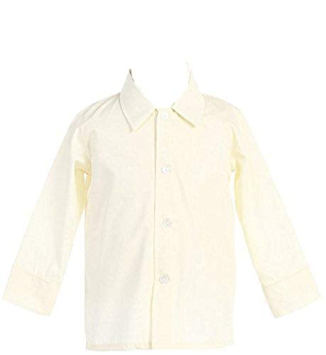 Lito Boys Infant Toddler Child Ivory Long Sleeved Simple Dress Shirt - 3T - Image 3