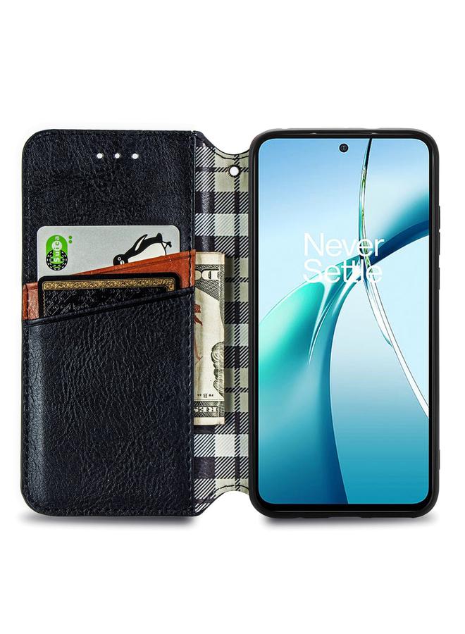 S-TOP Case For Nothing Phone 2a Plus Cubic Grid Pressed Magnetic Leather Phone Case - Image 3