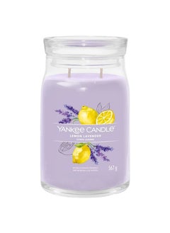 YANKEE CANDLE Candle Signature Scented Candle | Lemon Lavender Large Jar Candle with Double Wicks | Soy Wax Blend Long Burning Candle | Perfect Gifts for Women  - Image 1