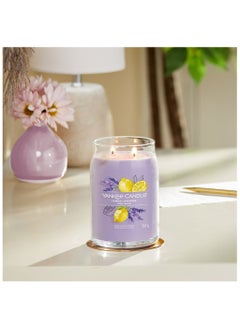 YANKEE CANDLE Candle Signature Scented Candle | Lemon Lavender Large Jar Candle with Double Wicks | Soy Wax Blend Long Burning Candle | Perfect Gifts for Women  - Image 2