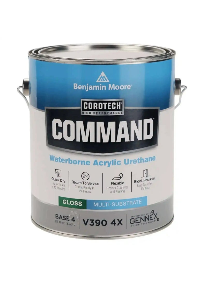 Benjamin Moore Corotech Command Waterborne Interior & Exterior Paint (4.75 L, Base 4, White)