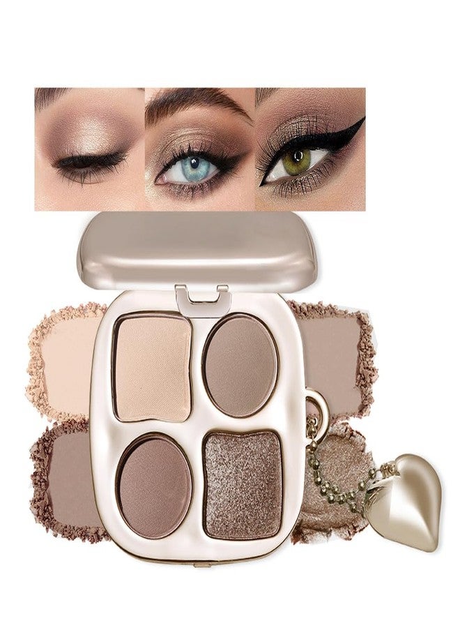 Hxssll Cool Greige Brown Eyeshadow Palette Matte & Shimmer Eye Shadow, Cream Beige Mushroom Brown Champagne Bronze Shimmer, Blendable Long Lasting Crease Resistant Natural Daily Eye Makeup, Paleta de Sombras - Image 2