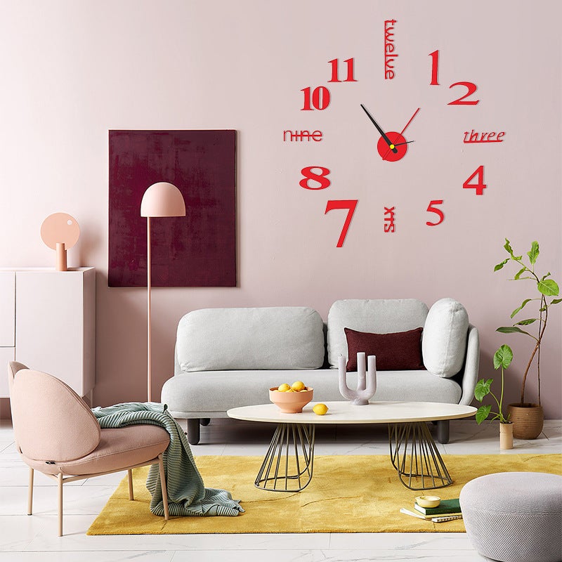Nordic Modern Simple Digital Diy Creative Wall Clock Distinctive Acrylic Clock Wall Living Room Decorative Quartz Clock - Image 5