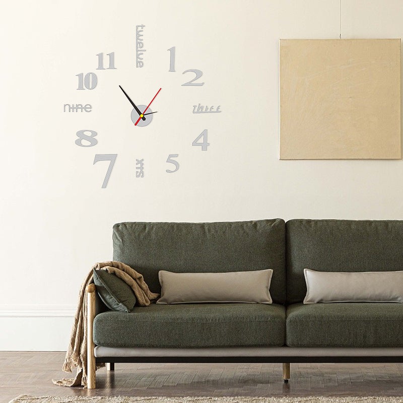 Nordic Modern Simple Digital Diy Creative Wall Clock Distinctive Acrylic Clock Wall Living Room Decorative Quartz Clock - Image 4