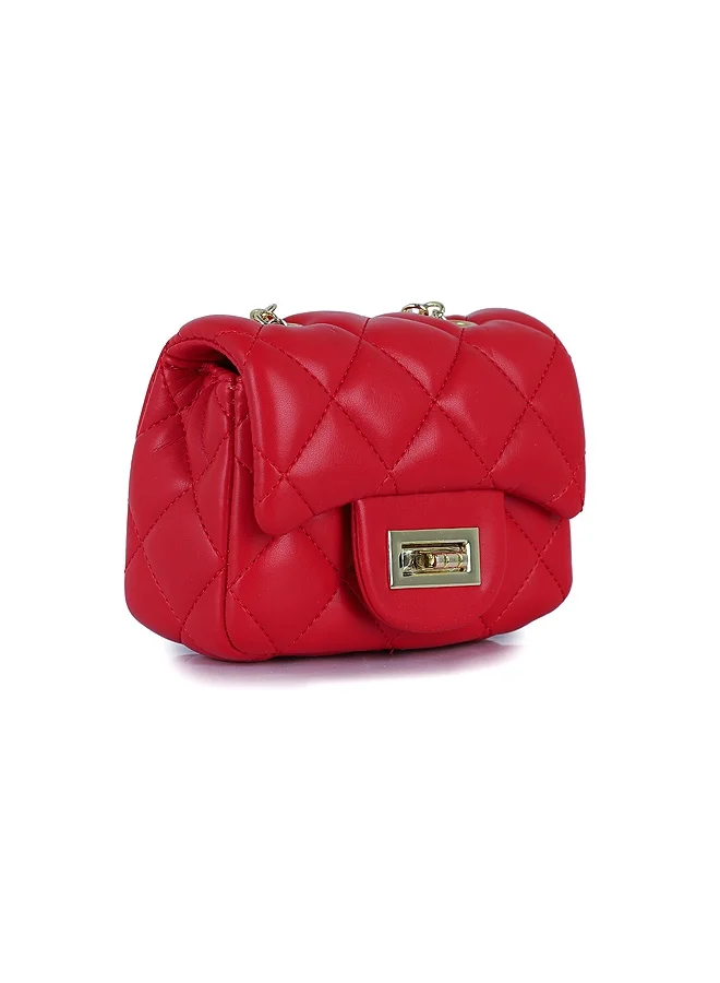 Lion Llama Mini Quilted PU Crossbody Bag | Trendy Mini Quilted Crossbody Bag for Women & Girls | Stylish Shoulder Purse