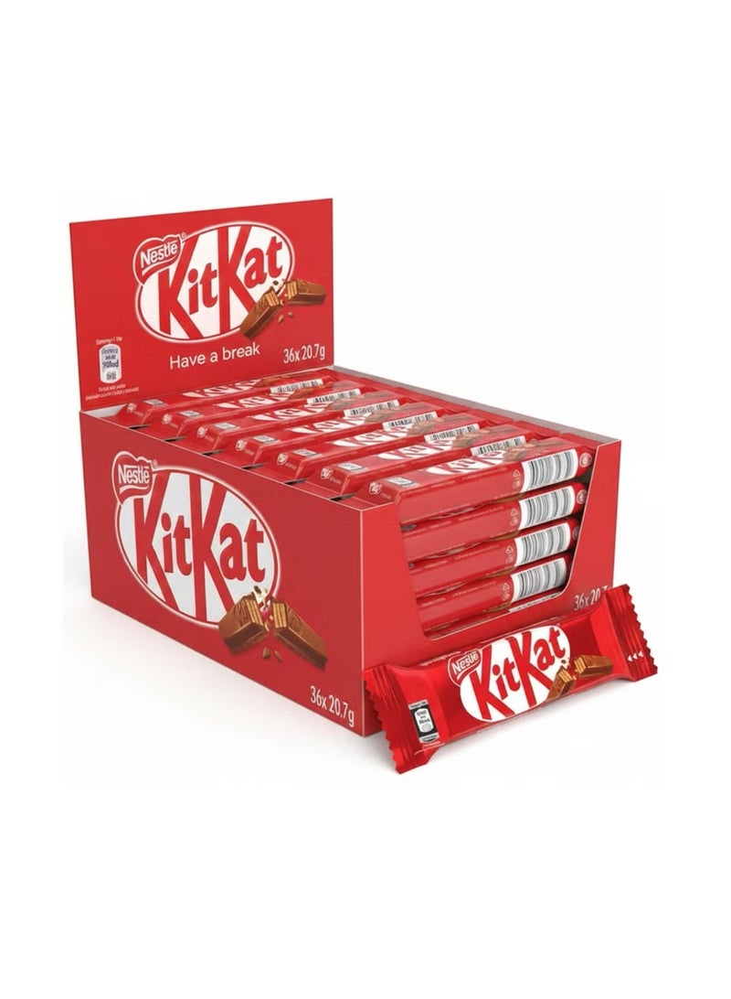 KitKat 2 Finger Chocolate Bars 20.7grams (Pack of 36)