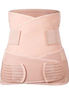 3pcs set postpartum tummy tuck belt slimming belt postpartum waist and pelvic belt body shaper M