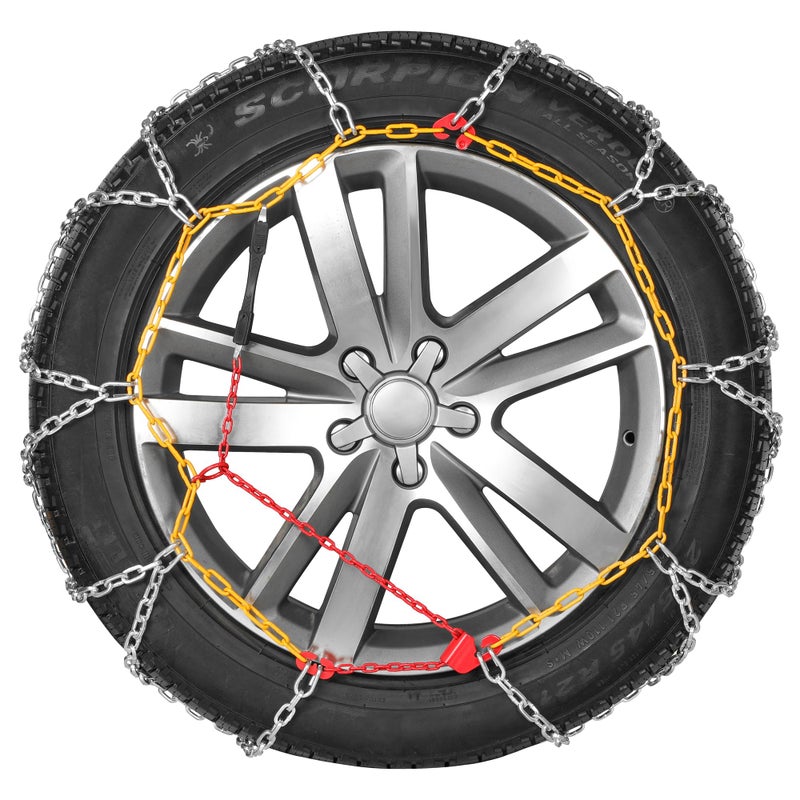 COCO BIRD Snow Chains, Thickened and Wear-Resistant High Carbon Steel Anti Slip Tire Chain for Light Truck, Pickups, and SUVs, Set of 2 (4WD-110) - Image 2