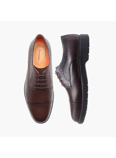 Le Confort Men's Perforation Detail Lace-Up Derby Shoes