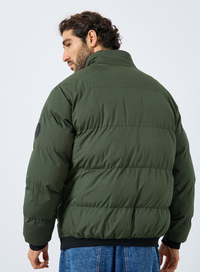 ستايلي جاكيت بافر بقصة مريحة - Image 5