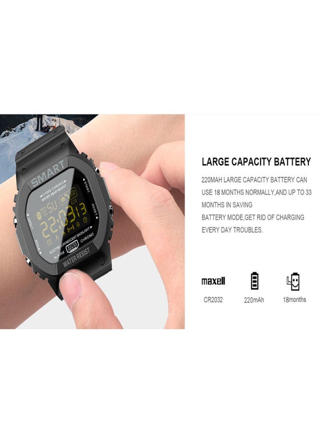 لقمات سوار MK22 الذكي بتقنية بلوتوث، ساعة ذكية للرجال، رياضية، مزودة بعداد خطوات، مقاومة للماء، منبه للمكالمات، ساعة ذكية رقمية، متوافقة مع هواتف iOS وأندرويد - Image 3