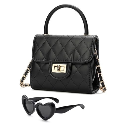 Qiuhome Little Girl Purse Toddler Purse Childrens Purses for Girls (Black) - Image 1
