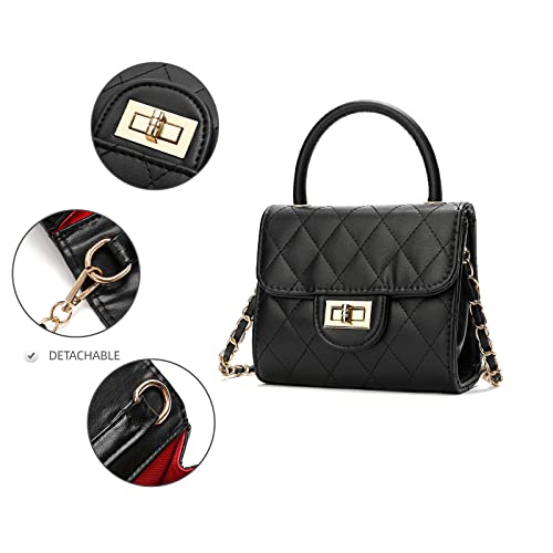 Qiuhome Little Girl Purse Toddler Purse Childrens Purses for Girls (Black) - Image 4