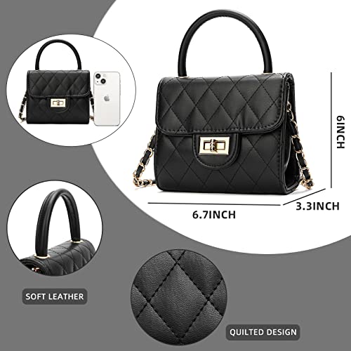 Qiuhome Little Girl Purse Toddler Purse Childrens Purses for Girls (Black) - Image 3