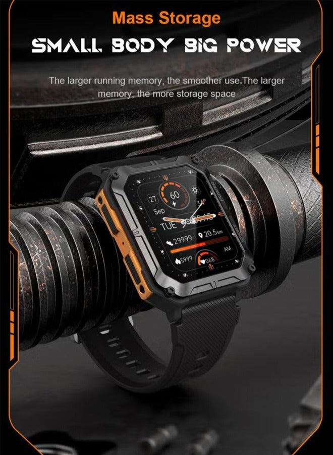 RollsTimi  Men's Smart Watch Sports Waterproof Watch With Bluetooth Call Multiple Sports Modes 1.83-Inch Display Fitness Tracker Heart Rate Detector - Image 3