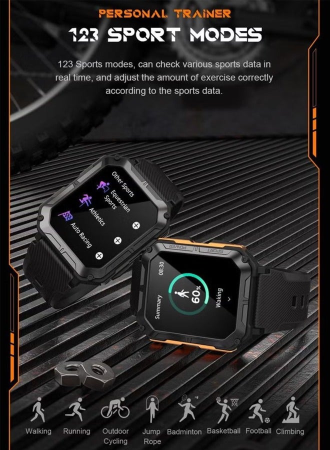 RollsTimi  Men's Smart Watch Sports Waterproof Watch With Bluetooth Call Multiple Sports Modes 1.83-Inch Display Fitness Tracker Heart Rate Detector - Image 4