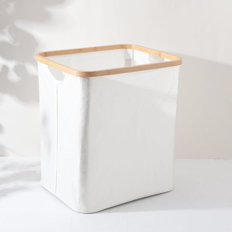 Kuber Industries Laundry Basket For Clothes|Foldable Laundry Hamper|Basket For Toys, Dirty clothes, Storage "45 LTR" (Beige) - Image 5