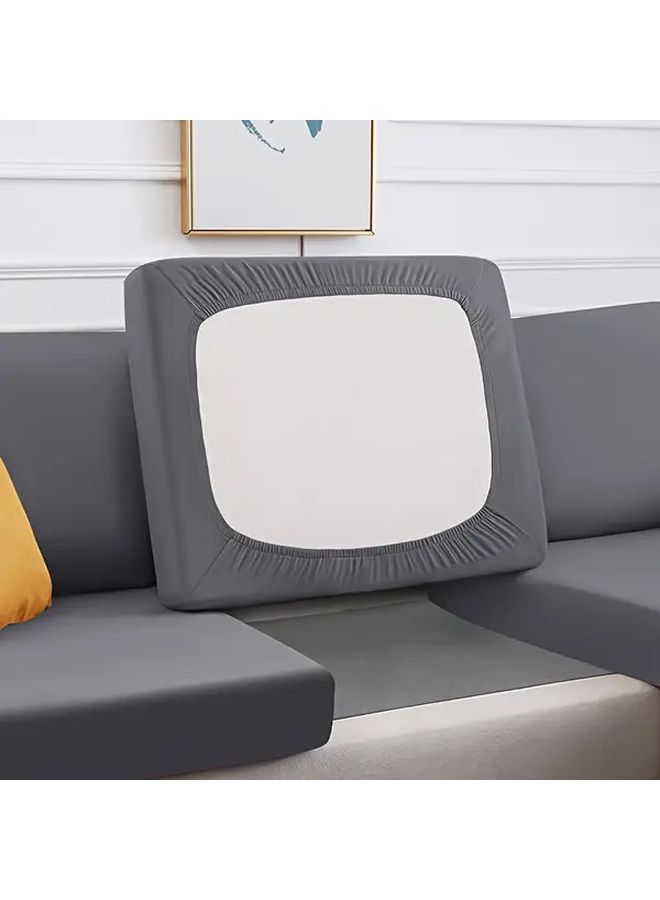 2Pcs Dark Green Elastic Sofa Cushion Covers For Spring Summer Modern Home Decor - Image 5