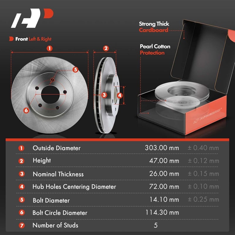 A-Premium Front & Rear Brake Rotors and Pads Kit - Image 3