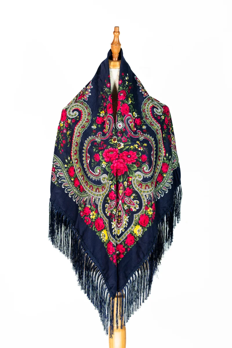 دىدانيالا Nata Women's Eastern European Cotton Tassel Shawl