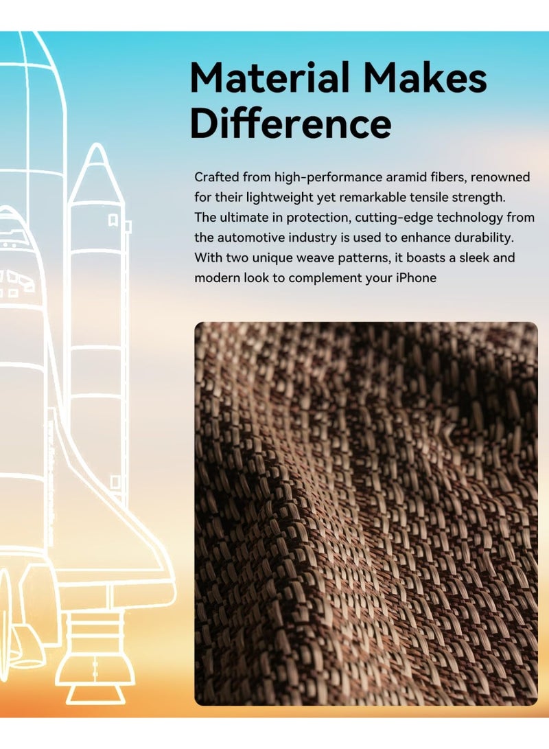 RAPTIC Aramid Skin for iPhone Air Case [MagSafe] Ultra Slim 1500D Aramid Fiber cover - Humble - Image 3