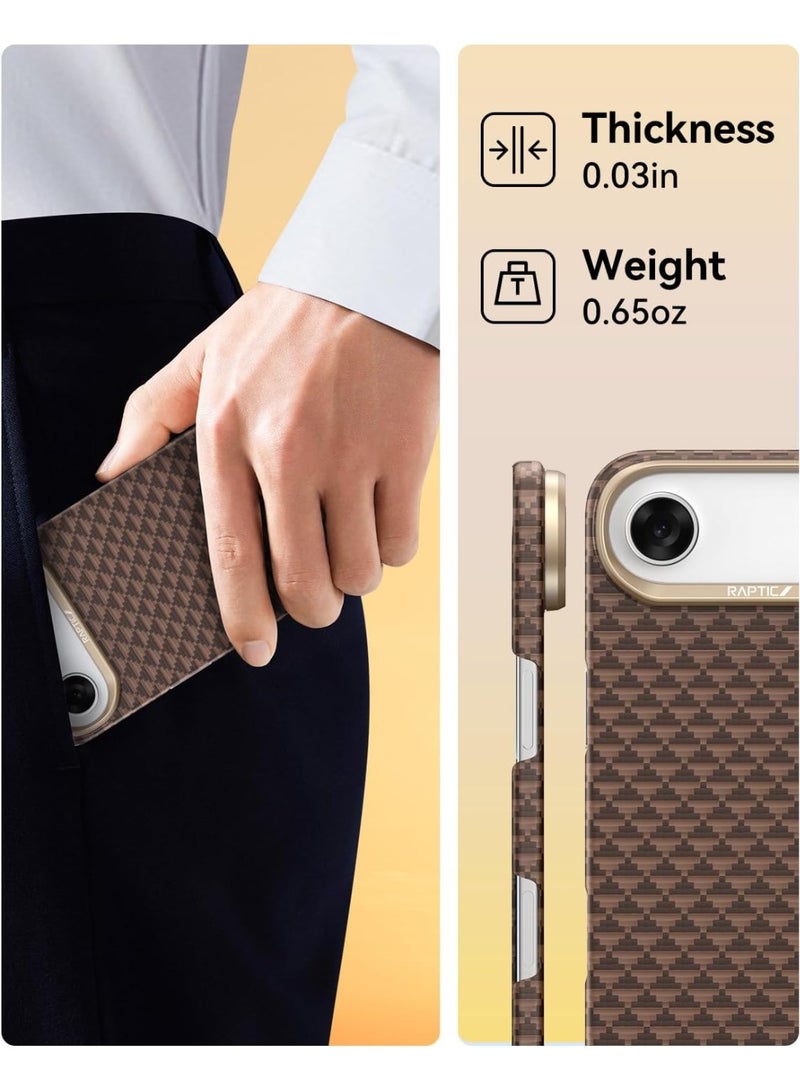RAPTIC Aramid Skin for iPhone Air Case [MagSafe] Ultra Slim 1500D Aramid Fiber cover - Humble - Image 5