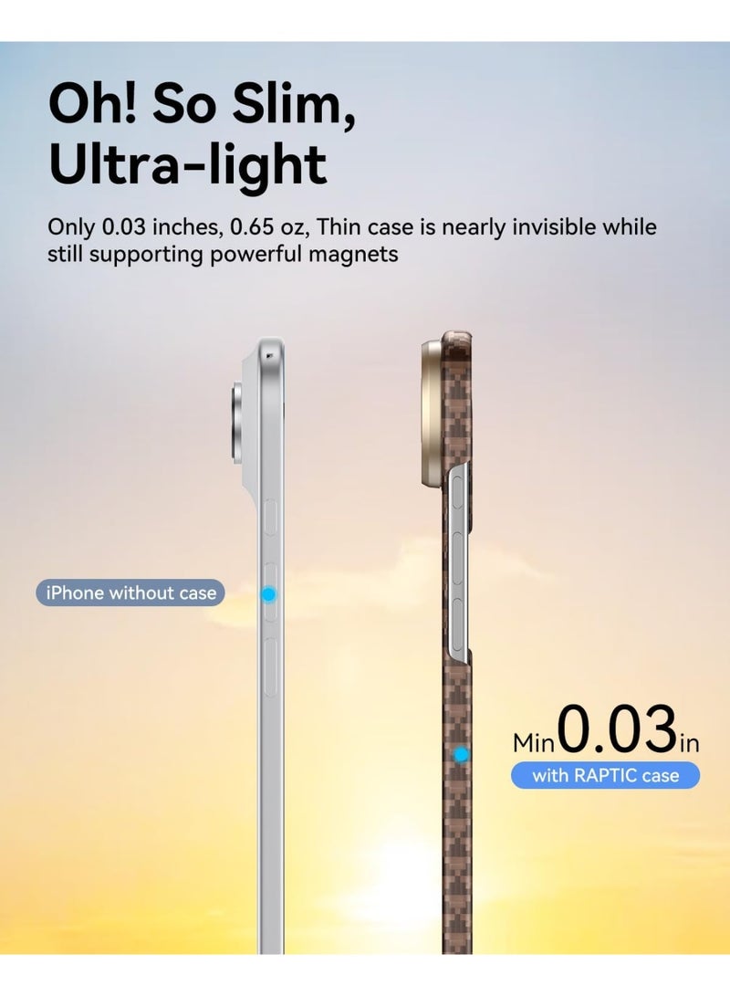 RAPTIC Aramid Skin for iPhone Air Case [MagSafe] Ultra Slim 1500D Aramid Fiber cover - Humble - Image 4
