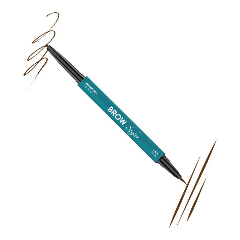 FEMMAC 2-in-1 Brow Styler – Waterproof Brow Pencil + Ink Stain Pen | Long-Lasting, Smudge-Resistant, Dual-Ended Eyebrow Definer for Natural Hair-Like Strokes - Image 1
