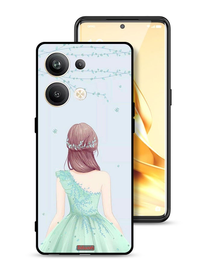 Tolwak Oppo Reno9 Pro Plus 5G Protective Case Cover Cute Girl In Floral Dress - Image 1