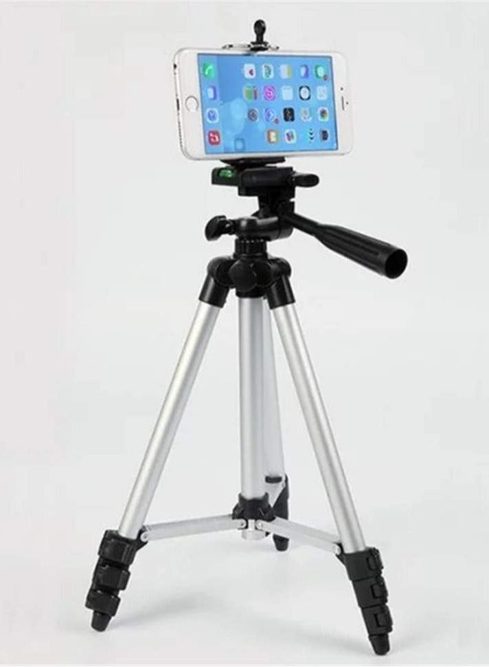 Portable Adjustable Aluminium Tripod with 3D Head and Quick Release Plate – Black/Silver - Image 5