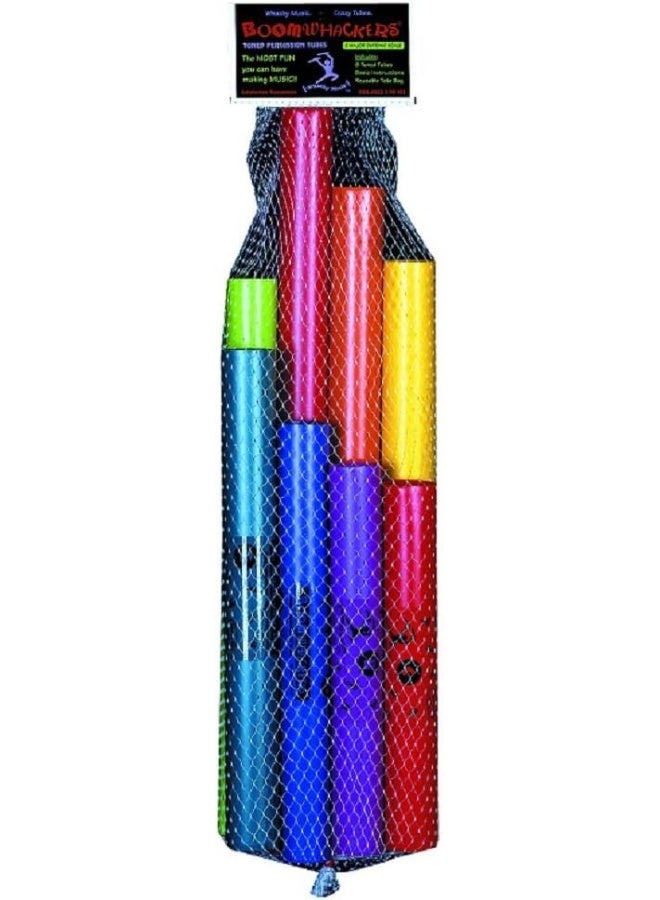 بومواكرز مجموعة أنابيب "بوم واكرز" (BoomWhackers) - السلم الموسيقي "دو" الكبير (C Major) - 8 أنابيب إيقاعية مضبوطة النغمات - Image 1