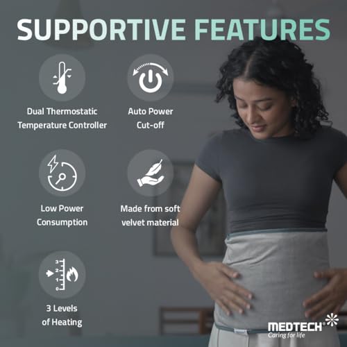 MEDTECH® Orthopaedic Electric Heating Pad with Fast Heating Technology for Back Pain, Heat Therapy Heating Belt for Joints, Muscle, Shoulder, Knee, Neck and Menstrual Cramps Relief - Image 2