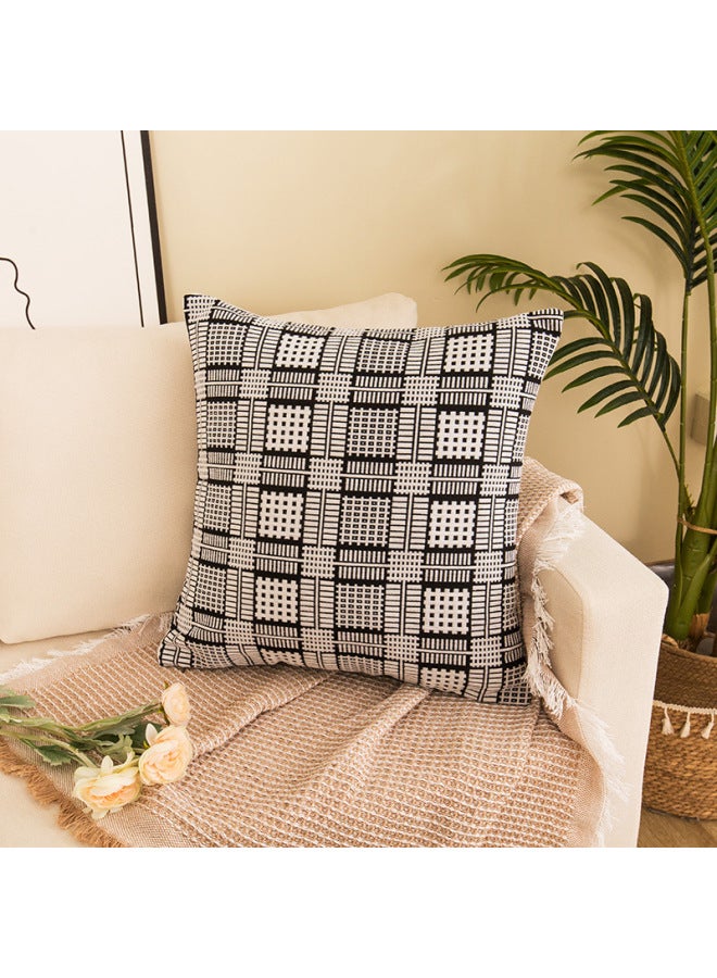 Chenille Jacquard Pillowcase Modern Office Cushion Backrest Living Room Cushion Model Room Sofa Pillow Light Luxury