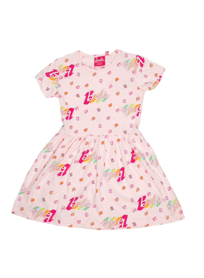 باربي فستان قصير بأكمام مطبوعة - Image 1