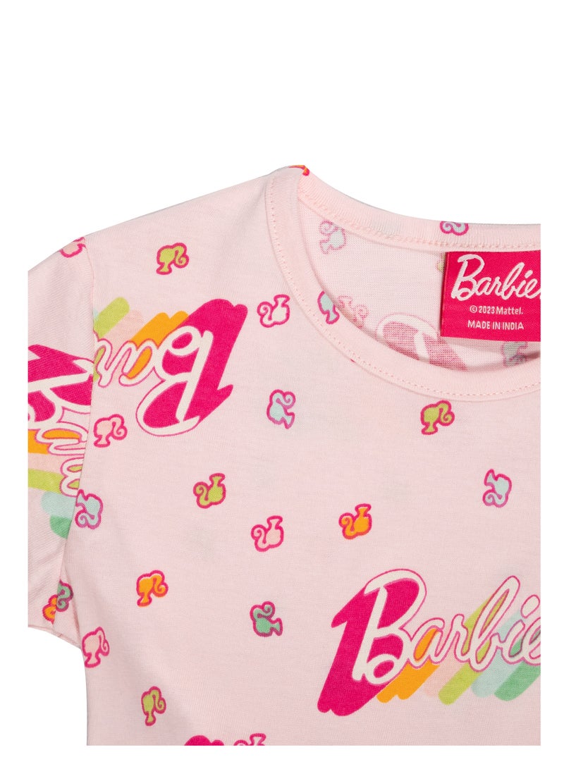باربي فستان قصير بأكمام مطبوعة - Image 3