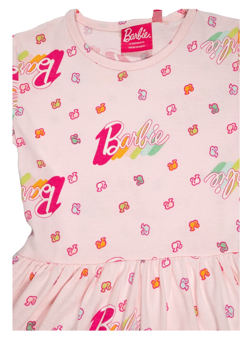 باربي فستان قصير بأكمام مطبوعة - Image 2