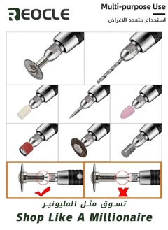 REOCLE Rotary Tools 161PCS 30W Corded Rotary Power Tool Kit Set Mini 3 Speeds Adjust Grinding Machine Lightweight Nail Drill USB Engraving Pen Ideal for DIY Woodwork & Hobby Craft  - Image 4