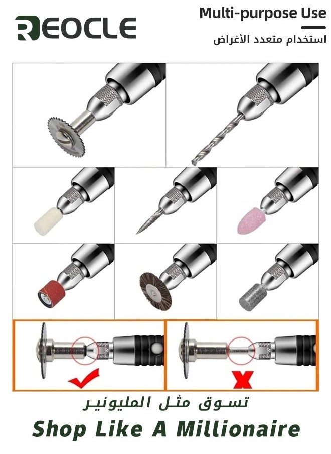 REOCLE - Rotary Tools 161PCS 30W Corded Rotary Power Tool Kit Set Mini 3 Speeds Adjust Grinding Machine Lightweight Nail Drill USB Engraving Pen Ideal for DIY Woodwork & Hobby Craft - Image 1