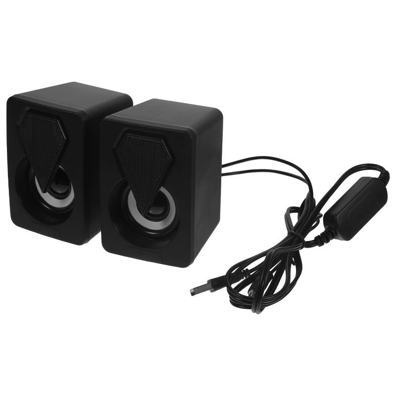 Compact USB Computer Speakers with RGB Lighting High Volume Wired for PC Laptop Desktop - Image 2