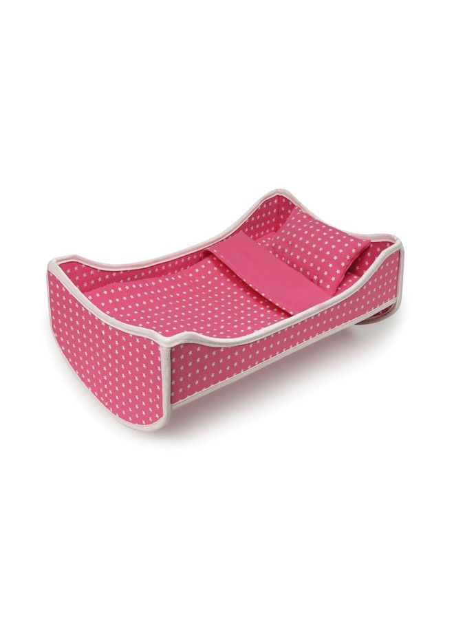 Badger Basket Toy Doll Travel Trolley And Carrier With Bed And Bedding For 18 Inch Dolls Pink/Star - Image 5