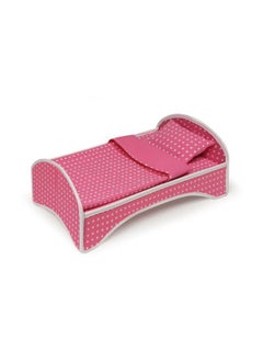 Badger Basket Toy Doll Travel Trolley And Carrier With Bed And Bedding For 18 Inch Dolls Pink/Star  - Image 4