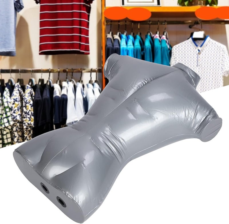 klarako Male Inflatable Mannequins, T‑Shirt Display Stand Male Model Upper Body for Clothing Display - Image 5