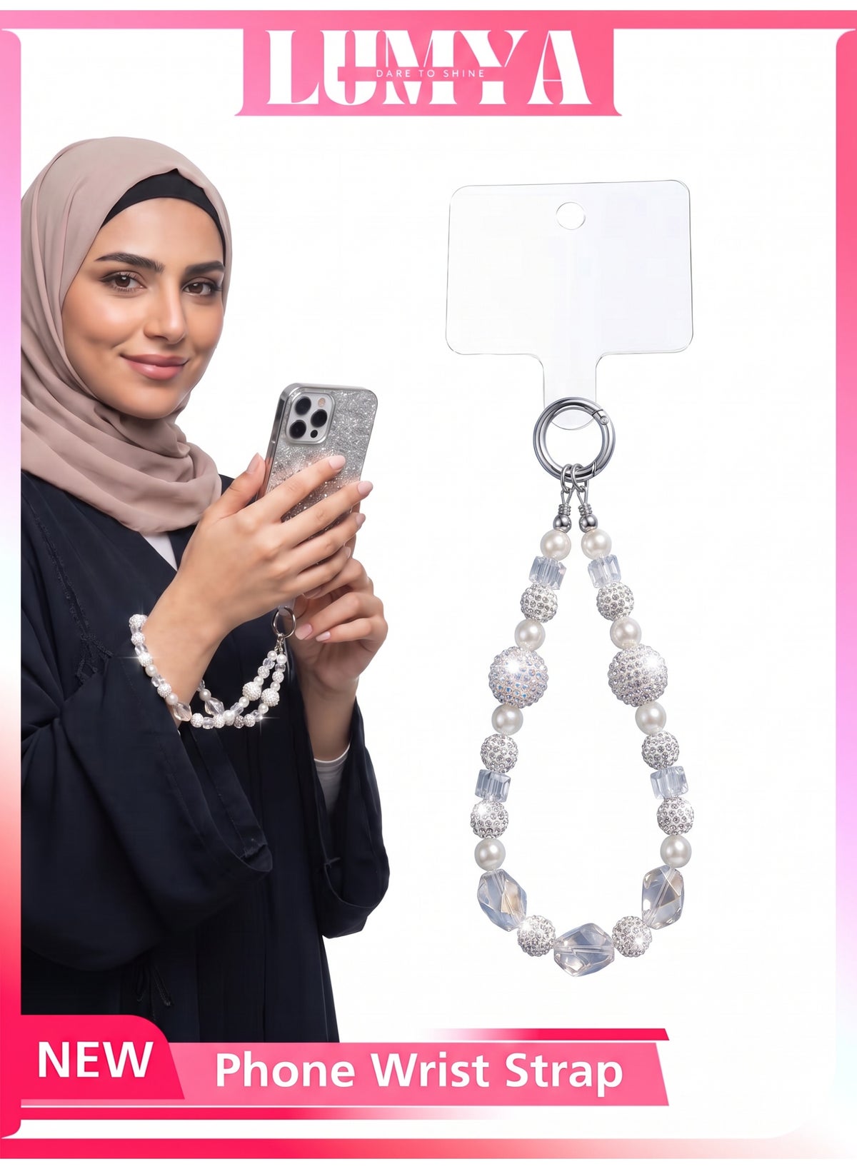 lumya Lumya Sparkling Beaded Phone Wrist Strap Z9FB2407828D7FC4A386AZ