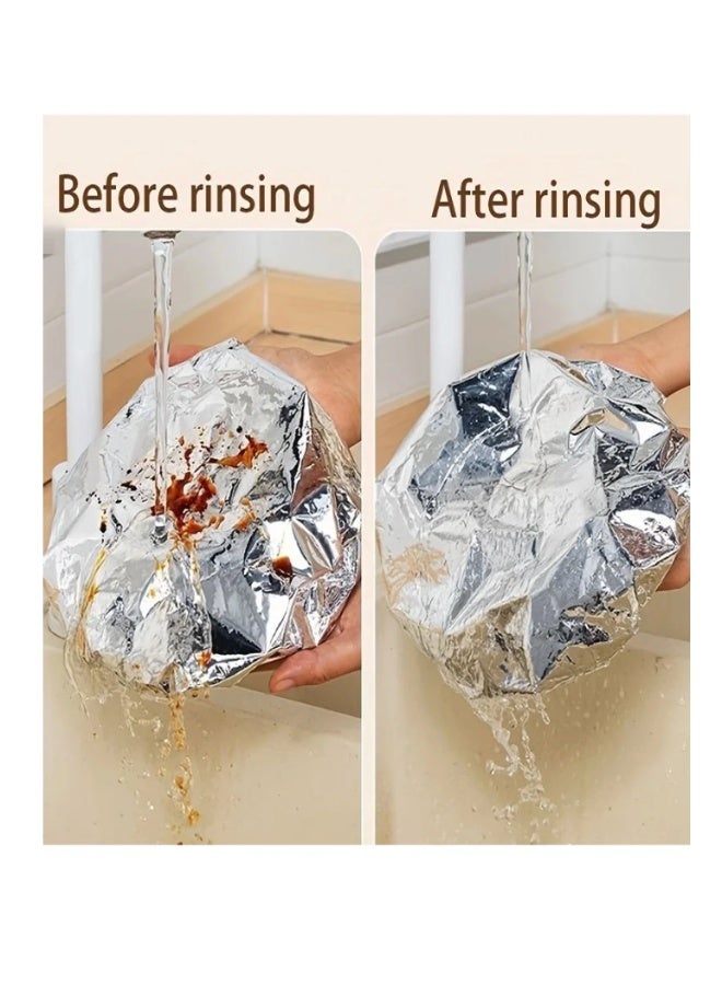 Set of 20 Reusable Aluminum Foil Dish Covers – Airtight, Heat-Resistant, and Designed to Keep Your Food Warm and Fresh – Perfect for Kitchen Use and Serving in Bowls and Dishes Reusable Foil Covers Aluminum Food Covers Reusable Bowl Lids Hot Food Insulation Covers Kitchen Food Covers Dish Covers Healthy Food Storage Eco-Friendly Food Wraps 20-Piece Foil Lid Set Round Foil Covers Kitchen Essentials - Image 5