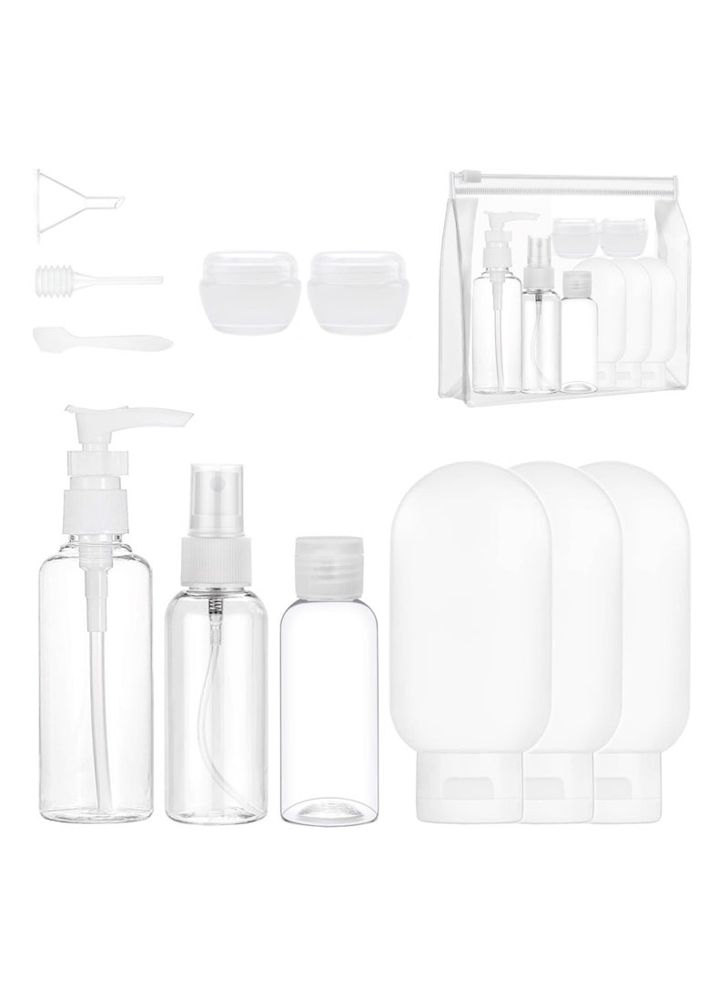 SYOSI - 11PCS Travel Bottles for Toiletries, Leak Proof Refillable Squeezable, Empty Containers with Bag for Toiletries, Cosmetic, Shampoo, Conditioner, Lotion - Image 1