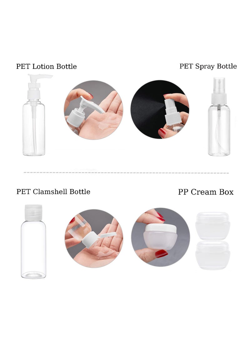 SYOSI - 11PCS Travel Bottles for Toiletries, Leak Proof Refillable Squeezable, Empty Containers with Bag for Toiletries, Cosmetic, Shampoo, Conditioner, Lotion - Image 1