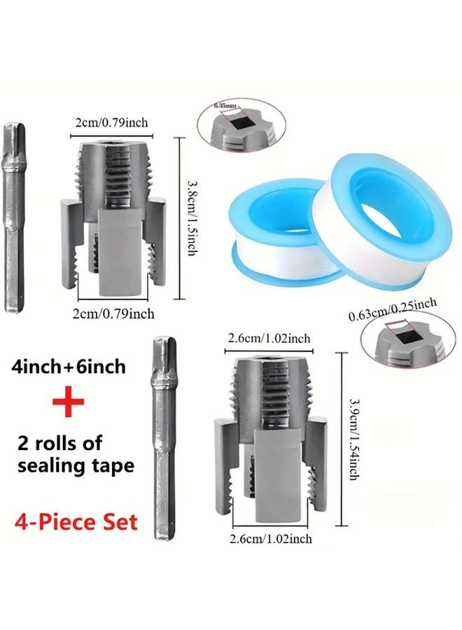 4 Pcs PPR Pipe Threader Tool And Water Pipe Sealant Tape For PVC And PPR Pipes - Image 1