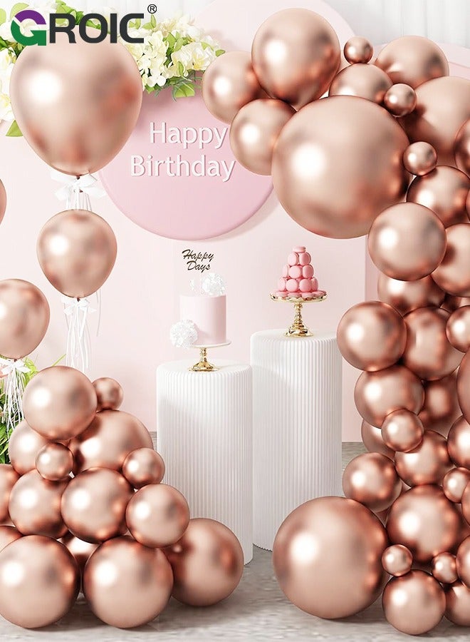 GROIC 129pcs Rose Gold Balloons Latex Balloons 18 12 10 5 Inch Party Balloon Kit for Birthday Party Graduation Baby Shower Wedding Holiday Balloon Decoration,Party Balloon Set, Party Supplies - Image 5