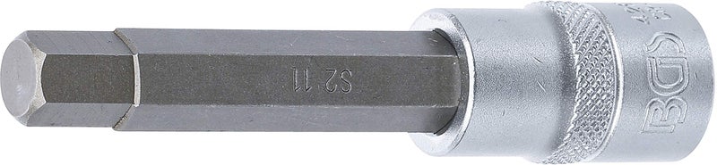 BGS 4266 | Bit Socket | length 100 mm | 12.5 mm (1/2") Drive | internal Hexagon 11 mm